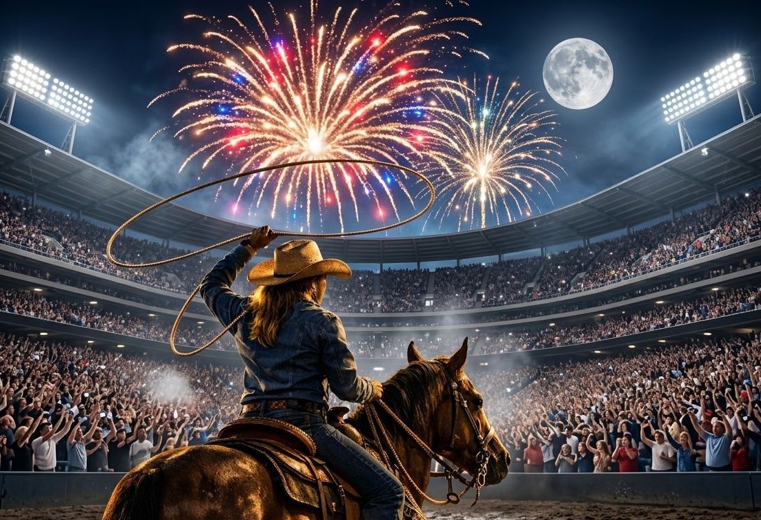 Giddy Up Rodeo opening night fireworks, Dread Oregon